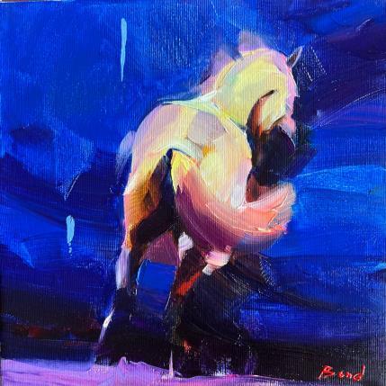 Painting Touch of Nothing by Bond Tetiana | Painting Figurative Oil Animals