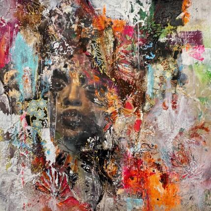 Painting Playing Hide and Seek by Bergeron Marie-Josée | Painting Figurative Acrylic, Gluing, Oil Life style