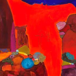 Painting Le grand passage des lumières by Lau Blou | Painting Raw art Acrylic, Cardboard Landscapes