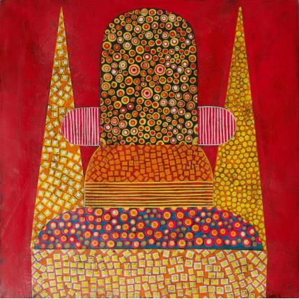 Peinture Big Ranquel VII par Ortiz Gustavo | Tableau Art Singulier Carton, Collage Minimaliste