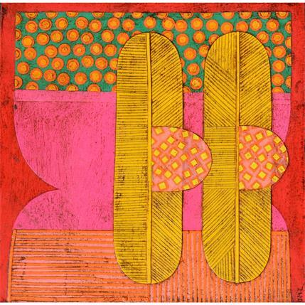 Peinture Flat Head 7 par Ortiz Gustavo | Tableau Figuratif Collage Portraits