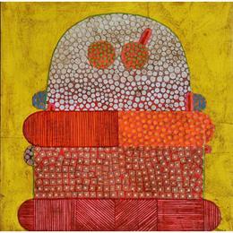 Gemälde Mountain People 1 von Ortiz Gustavo | Gemälde Figurativ Collage Porträt