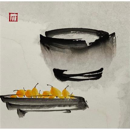 Peinture Sans titre  par De Giorgi Mauro | Tableau Art naïf Natures mortes, Noir & blanc, Scènes de vie