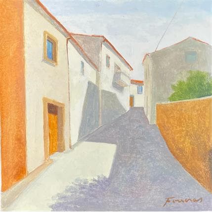 Peinture Venelle du soleil par Foucras François | Tableau Figuratif Acrylique Urbain