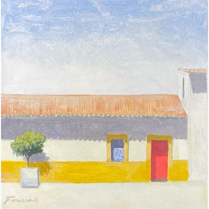 Peinture A casa branca par Foucras François | Tableau Figuratif Acrylique Paysages, Urbain