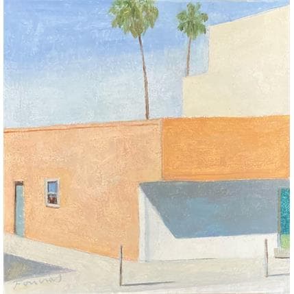 Peinture La cité des Anges par Foucras François | Tableau Figuratif Acrylique Paysages, Urbain