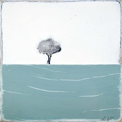 Peinture Sur le bleu d'un sol #318 par ChristophL | Tableau Art Singulier Acrylique, Bois Paysages