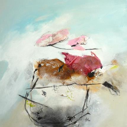 Peinture DANS LA ROSEE DE L'AUBE par Han | Tableau Abstrait Paysages