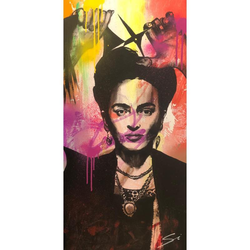 Peinture Frida par Mestres Sergi | Tableau Pop-art Graffiti Icones Pop, Portraits
