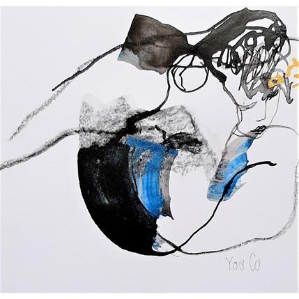 Peinture Mélancolie -13 par YO&CO | Tableau Abstrait Encre Nu