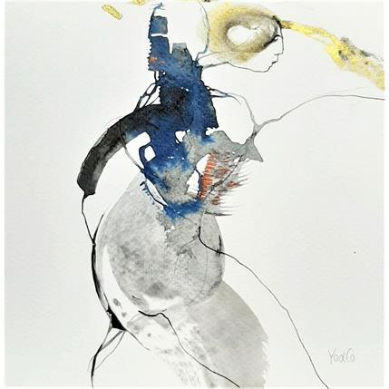 Peinture Virevolte -23 par YO&CO | Tableau Abstrait Encre Nu