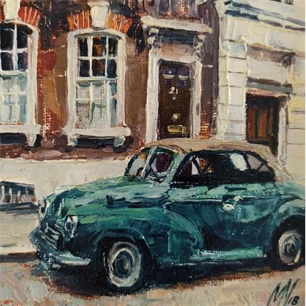 Peinture GREEN CAR par Niko Marina  | Tableau Figuratif Huile