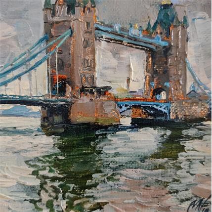 Peinture TOWER BRIDGE par Niko Marina  | Tableau Figuratif Huile Paysages