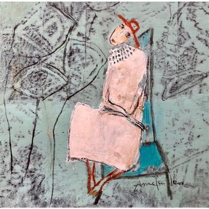 Peinture La chaise bleue par Guillon Anne | Tableau Figuratif Scènes de vie