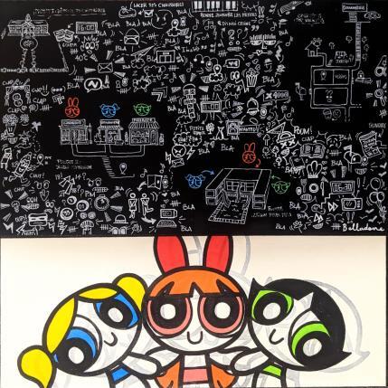 Painting Quand on sera grandes by Belladone | Painting Pop-art Acrylic Pop icons