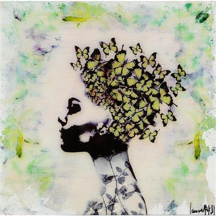 Peinture Pausada par Bofill Laura | Tableau Figuratif Acrylique, Bois Portraits