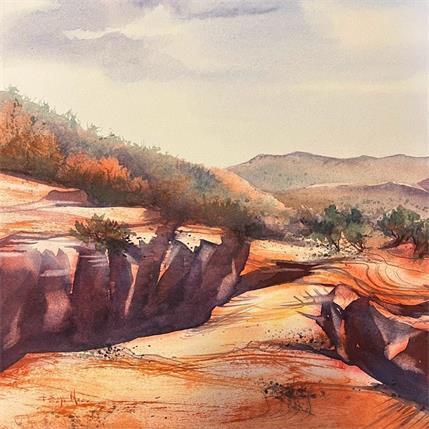 Peinture Sedona #97 par Seruch Capouillez Isabelle | Tableau Figuratif Aquarelle Paysages