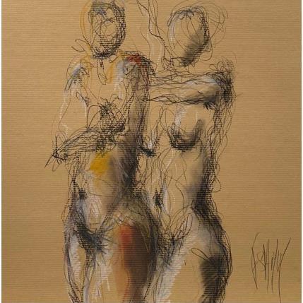 Peinture ROSE par Sahuc François | Tableau Figuratif Acrylique Nu