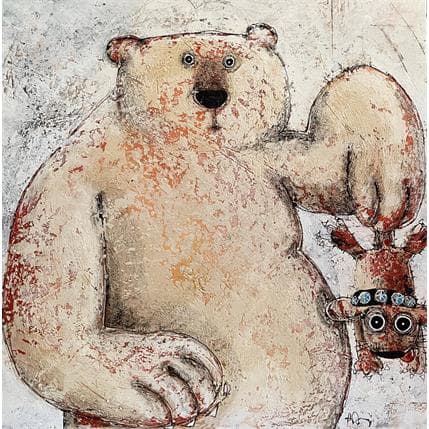 Painting Lui c'est mon gâté! by Maury Hervé | Painting Figurative Animals, Portrait