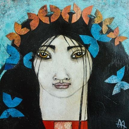 Painting Te anoro by Arias Parera Almudena | Painting Figurative Acrylic Portrait