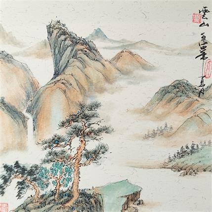 Painting Cloud and mist by Yu Huan Huan | Painting Figurative Ink Landscapes