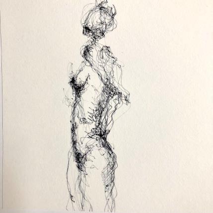 Peinture Léa par Sahuc François | Tableau Figuratif Acrylique Nu