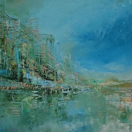 Painting Au bout de la jetée by Levesque Emmanuelle | Painting Figurative Oil Pop icons, Urban