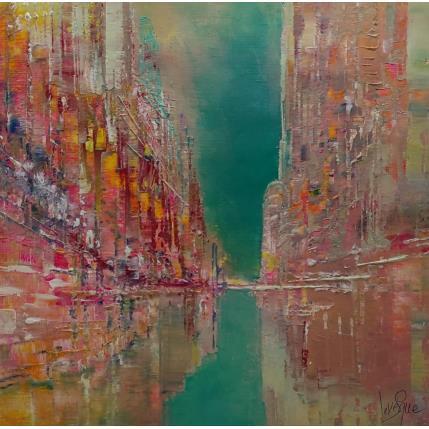 Peinture Une autre Venise par Levesque Emmanuelle | Tableau Art Singulier Huile Urbain