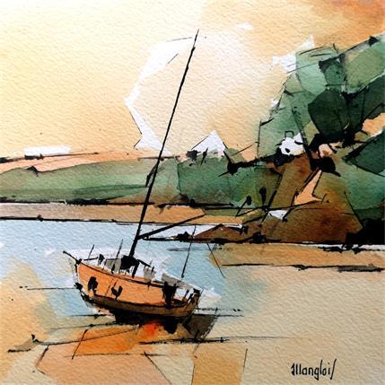 Peinture BRETAGNE par Langlois Jean-Luc | Tableau Figuratif Aquarelle Marine