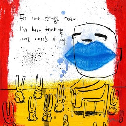 Peinture Carrots par Arens Jan hein | Tableau Art Singulier Acrylique scènes de vie