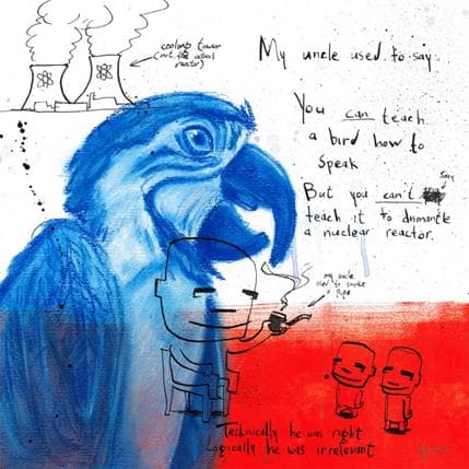 Peinture My uncle par Arens Jan hein | Tableau Art Singulier Acrylique scènes de vie