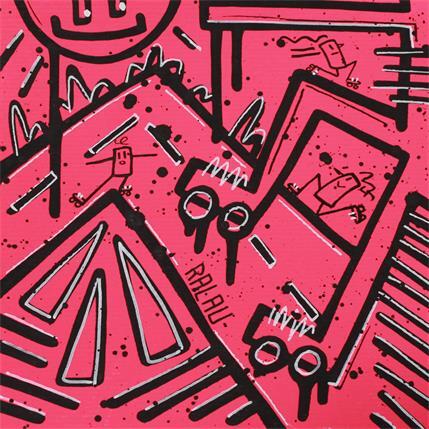 Gemälde La voie verte von Ralau | Gemälde Pop-Art Acryl Alltagsszenen