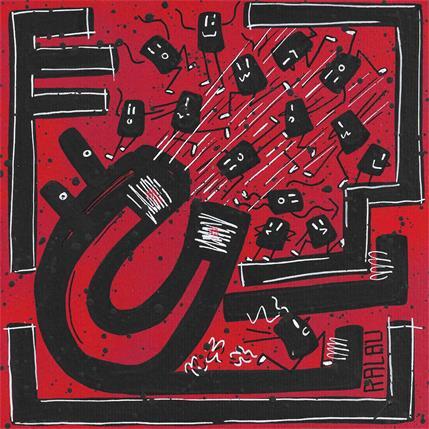 Peinture Don't touche me par Ralau | Tableau Pop-art Acrylique Scènes de vie