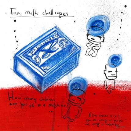 Peinture Fun match challenges par Arens Jan hein | Tableau Art Singulier Acrylique scènes de vie