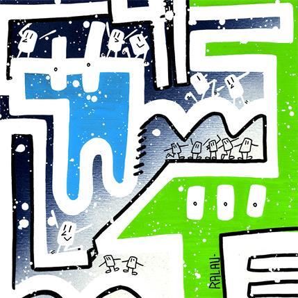 Peinture Cohabitation par Ralau | Tableau Pop-art Acrylique Paysages, Scènes de vie