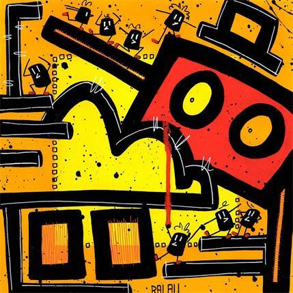 Peinture I'm not a robot 2 par Ralau | Tableau Pop-art Acrylique Scènes de vie