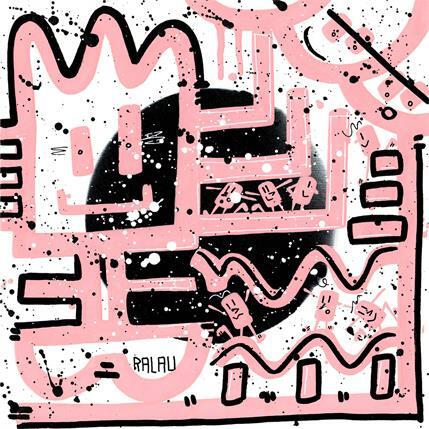 Peinture Black hole par Ralau | Tableau Pop-art Acrylique Scènes de vie