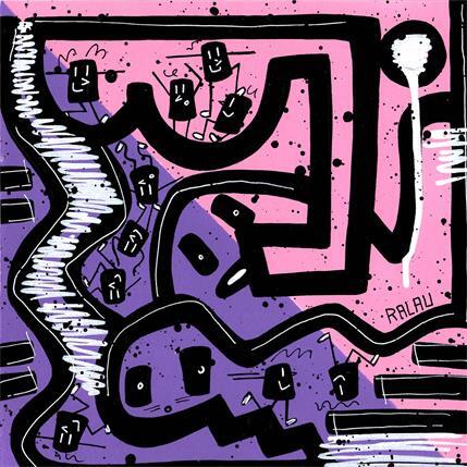 Peinture Purple par Ralau | Tableau Pop-art Acrylique Scènes de vie