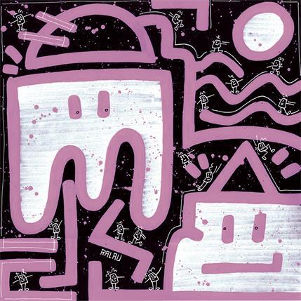 Painting Vision nocturne by Ralau | Painting Pop-art Acrylic Animals, Landscapes