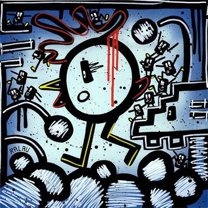 Peinture Don't eat run run run par Ralau | Tableau Pop-art Acrylique Animaux, Scènes de vie