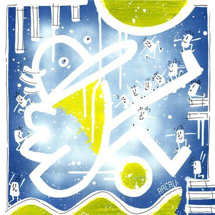 Peinture Ducky duck 2 par Ralau | Tableau Pop-art Acrylique Animaux, Paysages, Scènes de vie