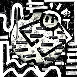 Painting Microscopic circuit by Ralau | Painting Pop-art Acrylic Landscapes, Life style, Portrait