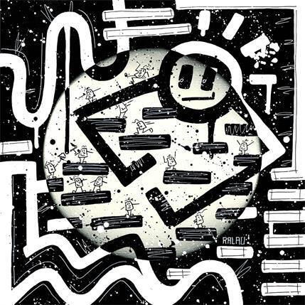 Peinture Microscopic circuit par Ralau | Tableau Pop-art Acrylique Paysages, Portraits, Scènes de vie