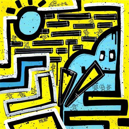 Peinture Sophistiqué par Ralau | Tableau Pop-art Acrylique Paysages, Portraits, Scènes de vie