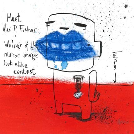 Peinture Alex P Fischer par Arens Jan hein | Tableau Art Singulier Acrylique scènes de vie