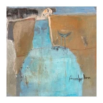 Peinture La robe bleue par Guillon Anne | Tableau Figuratif Scènes de vie