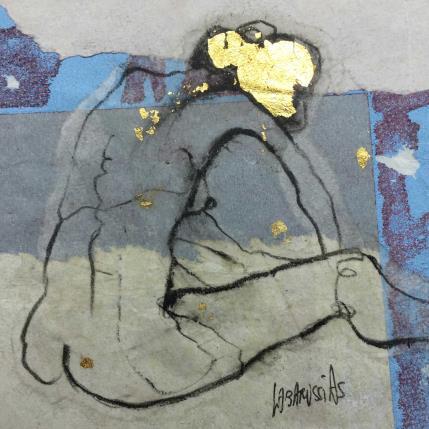 Peinture Méditation 14 par Labarussias | Tableau Figuratif Collage Nu