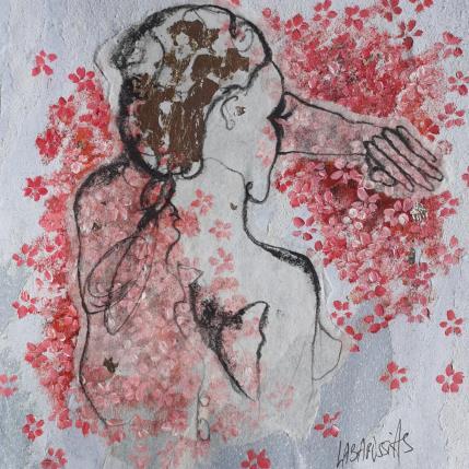 Peinture La vie en fleurs 18 par Labarussias | Tableau Figuratif Collage Nu