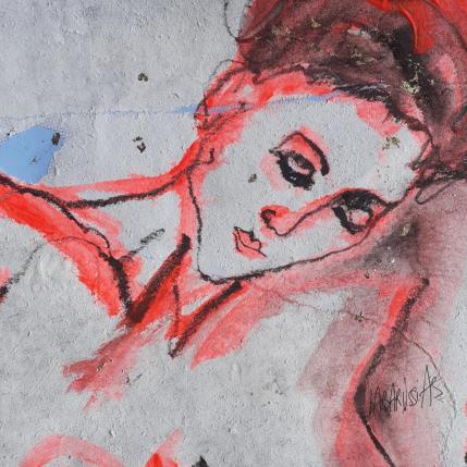 Peinture Portrait rose 20 par Labarussias | Tableau Figuratif Collage Nu, Portraits