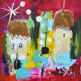 Gemälde Week end à Rome von Bastide d´Izard Armelle | Gemälde Abstrakt Acryl Landschaften, Urban